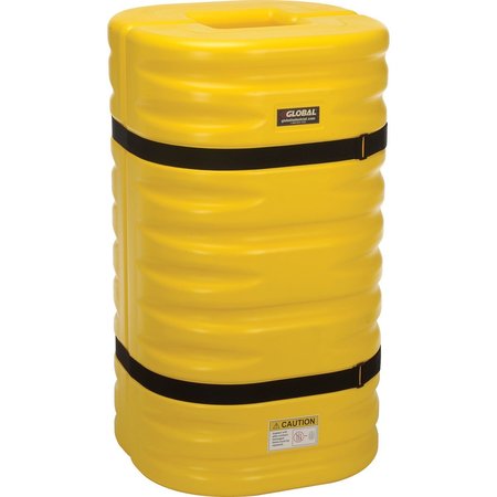 GLOBAL INDUSTRIAL 42H x 24W Column Protectors, 8 Column Opening, Yellow 708163YL